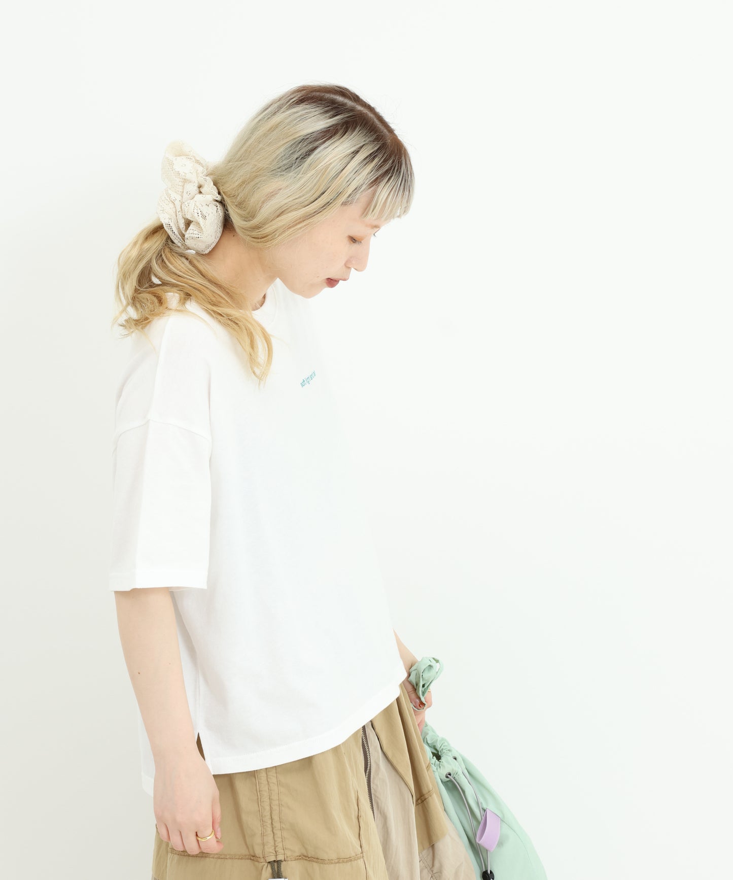 プリントホワイト / 154cm / M