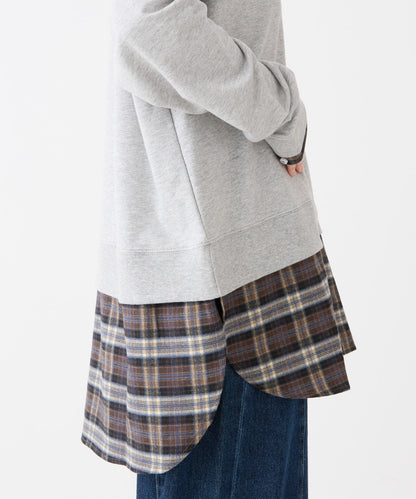 《9/18発売》ミニ裏毛フェイクレイヤードチュニック