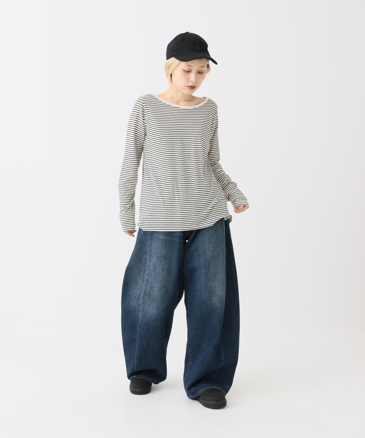 ボーダーナチュラル / 154cm / M