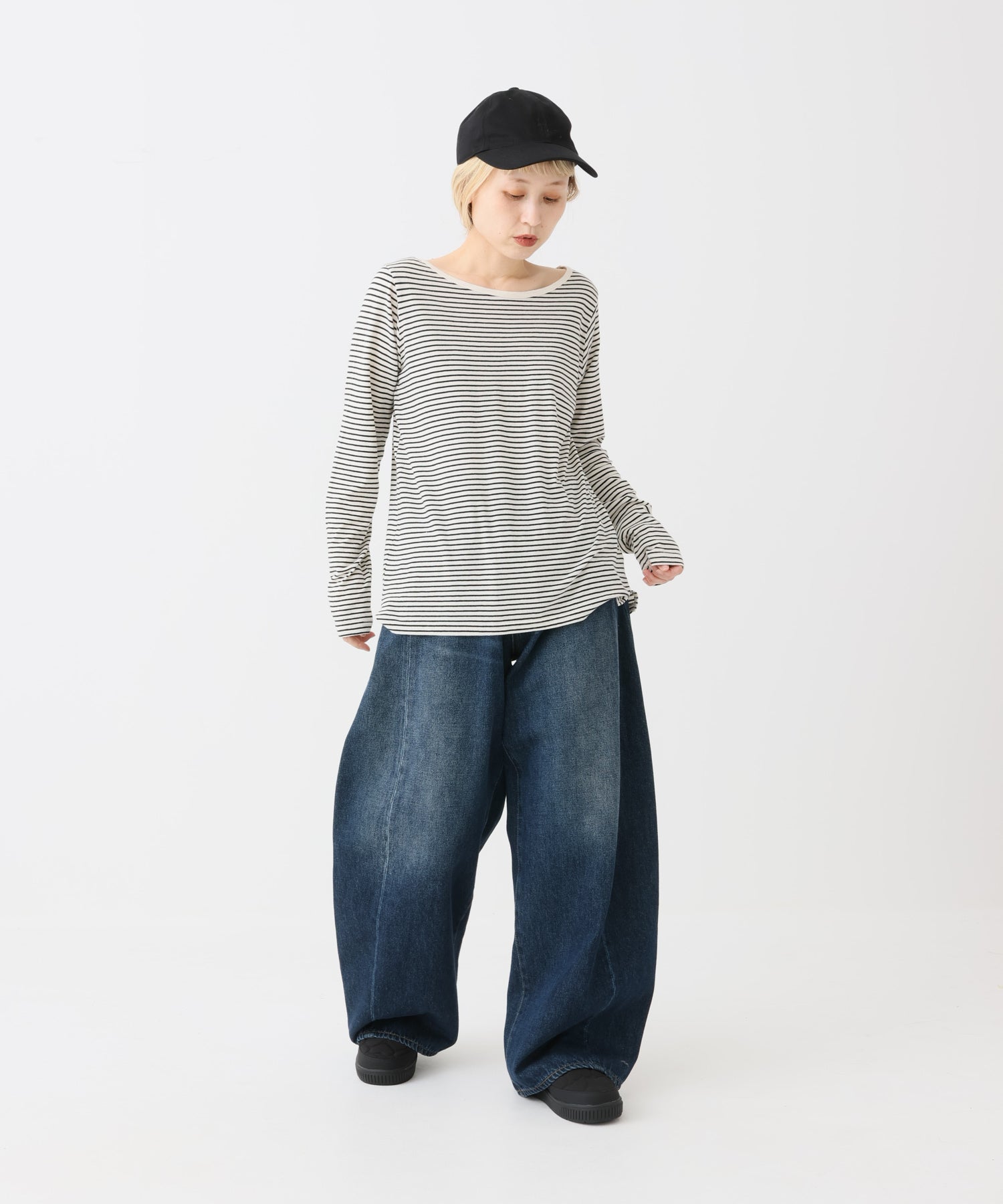 ボーダーナチュラル / 154cm / M