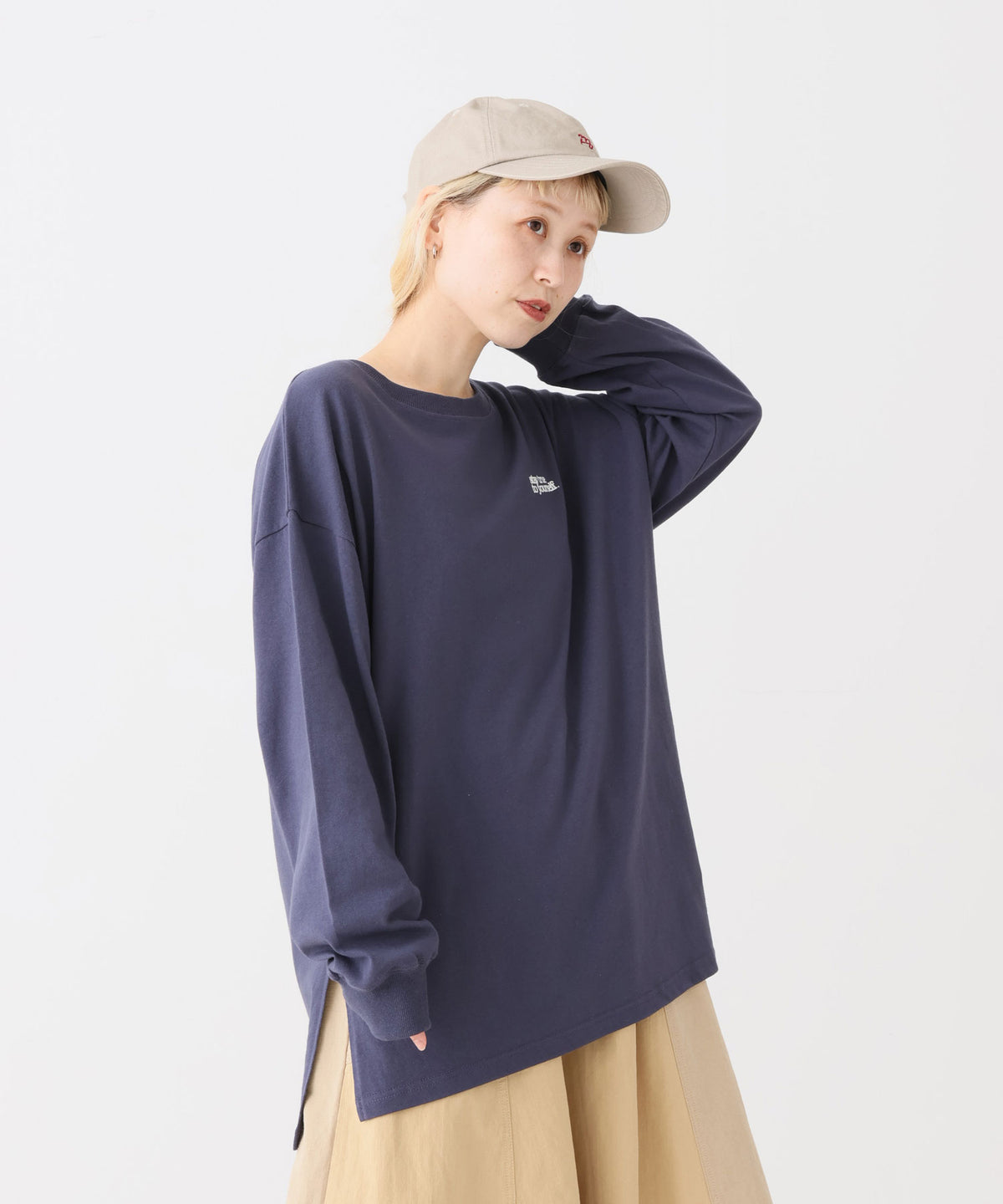 プリントネイビー / 154cm / FREE