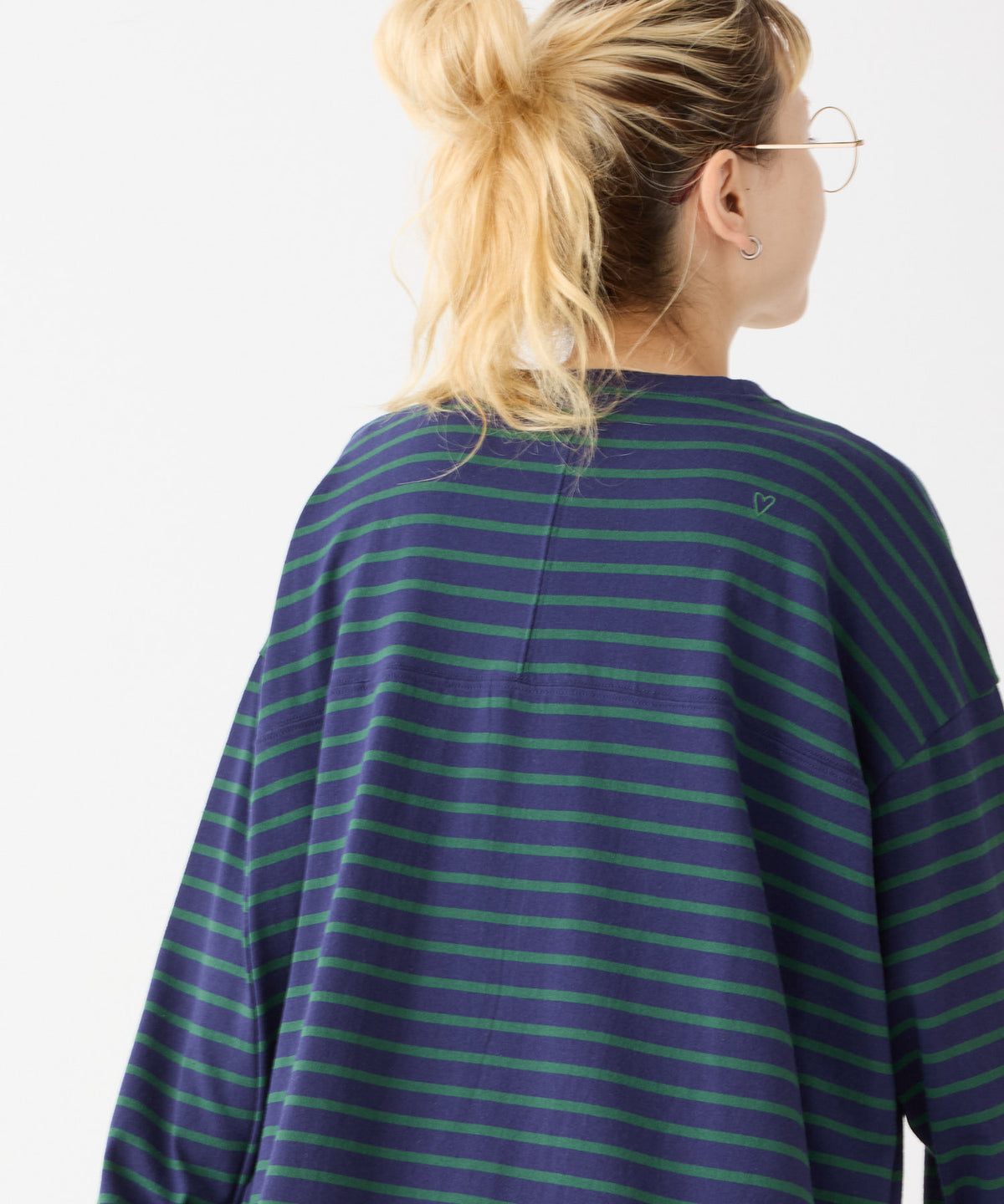 ボーダーグリーン / 154cm / FREE