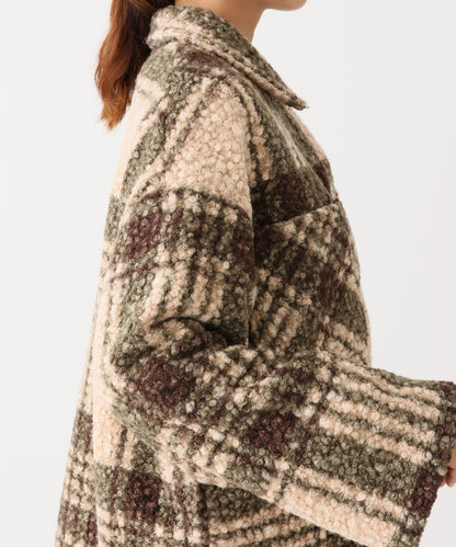 《近日発売》ブークレーチェック柄シャツブラウス
