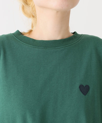 《10/6発売》ハート刺繍裾バルーンプルオーバー