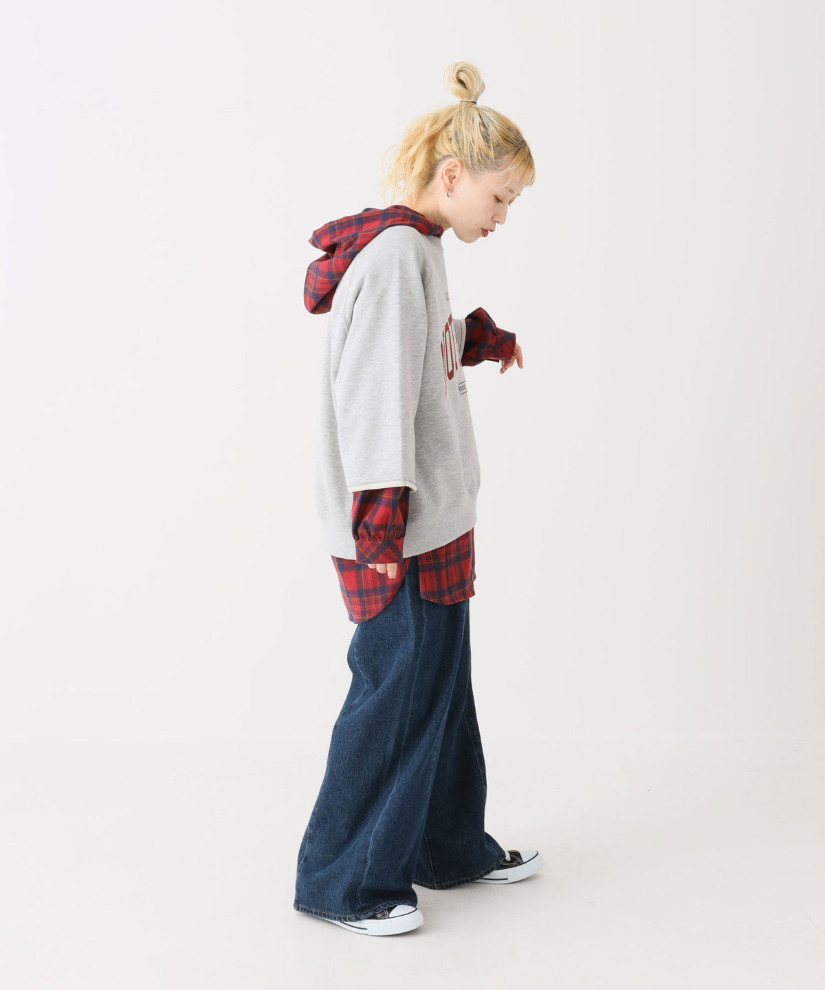 プリントグレー / 154cm / FREE