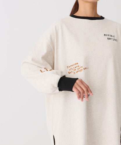 《近日発売》ランダム刺繍プリントチュニック