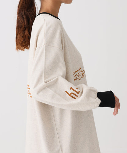 《近日発売》ランダム刺繍プリントチュニック