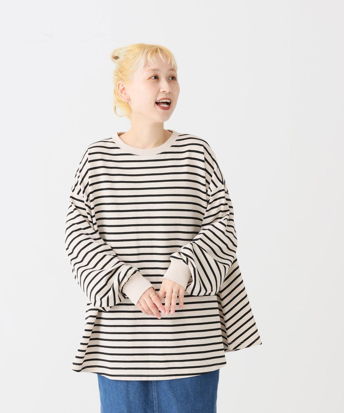 ボーダーナチュラル / 154cm / FREE