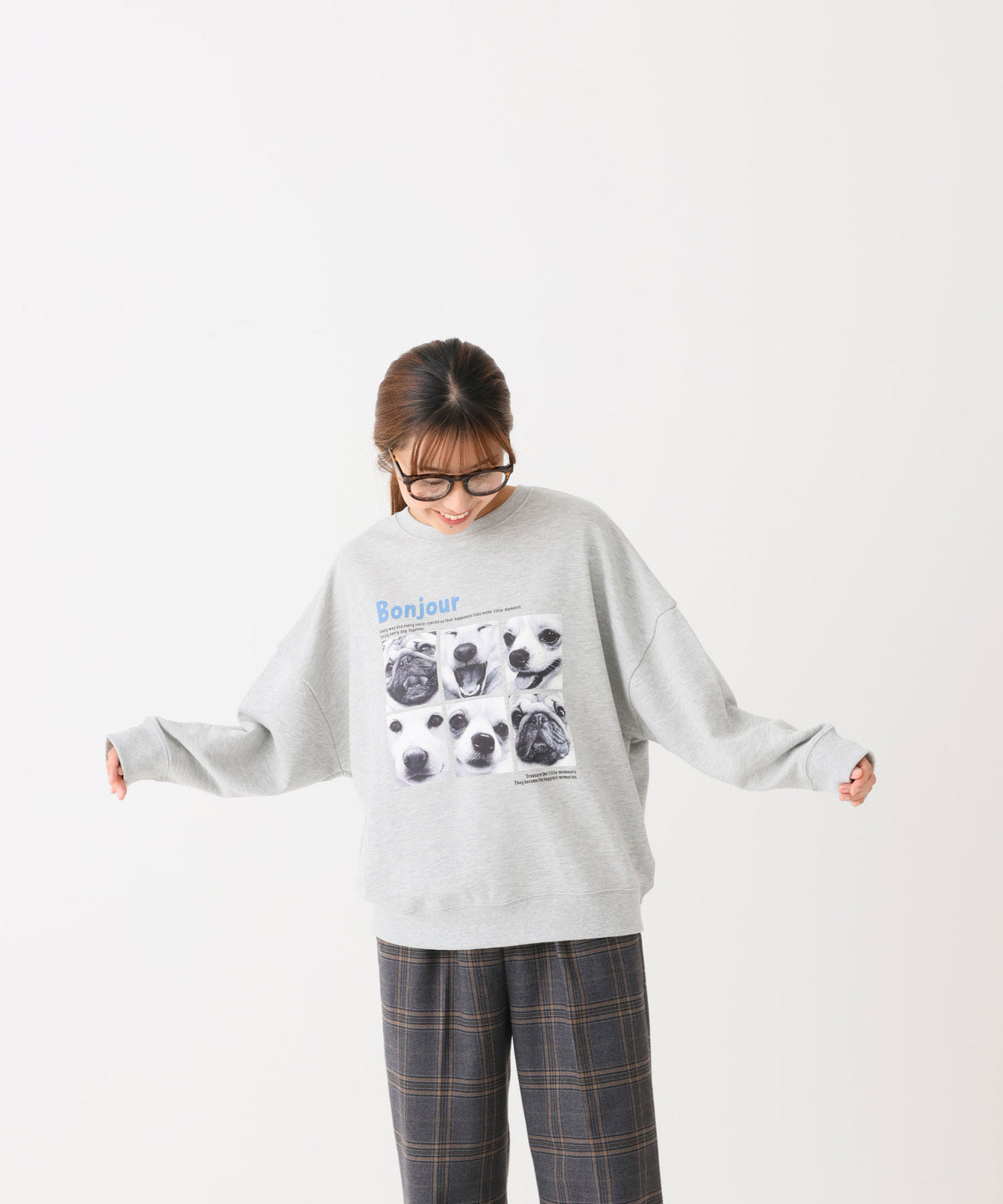 プリントグレー / 162cm / FREE