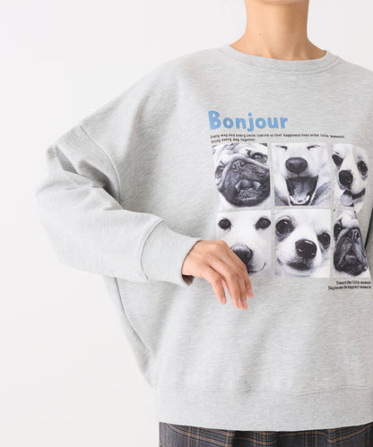 《近日発売》DOGフォト裏毛プルオーバー
