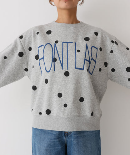 《近日発売》ドット柄ロゴ刺繍プルオーバー