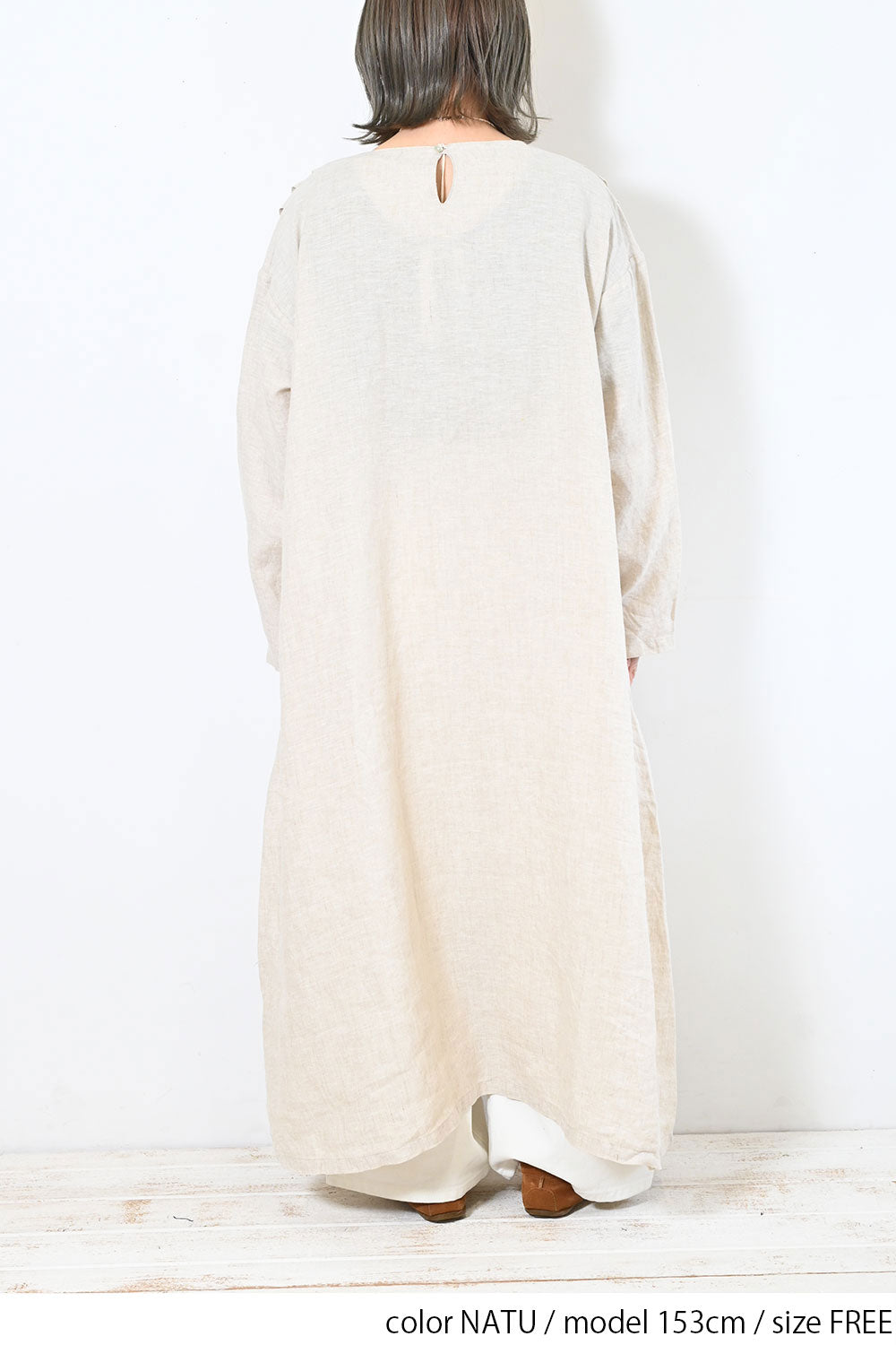 【08Mab】リネンピンタックバリエーションワンピース
