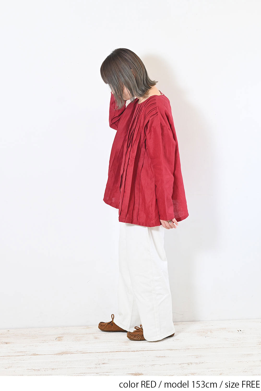 【08Mab】リネンピンタックバリエーションプルオーバー