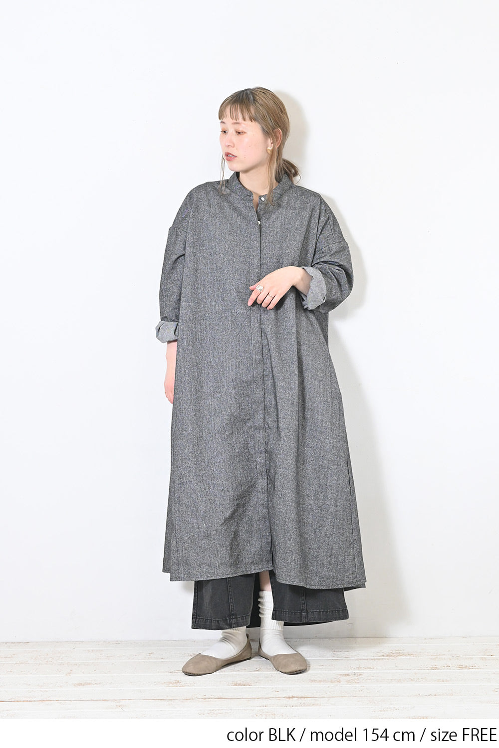 【Sorte cuff】コットンリネン起毛ワンピース