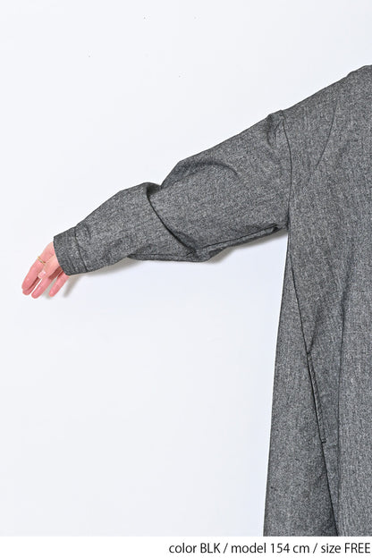 【Sorte cuff】コットンリネン起毛ワンピース