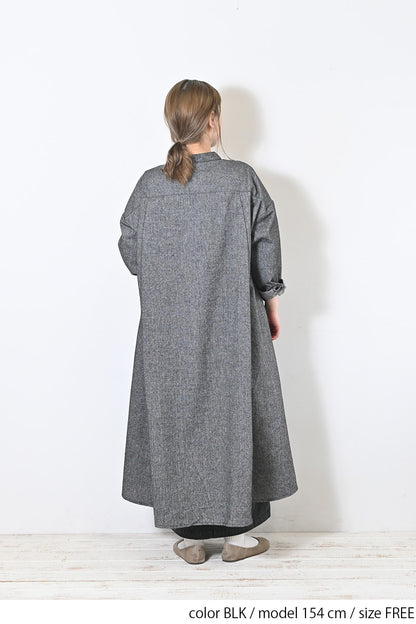【Sorte cuff】コットンリネン起毛ワンピース