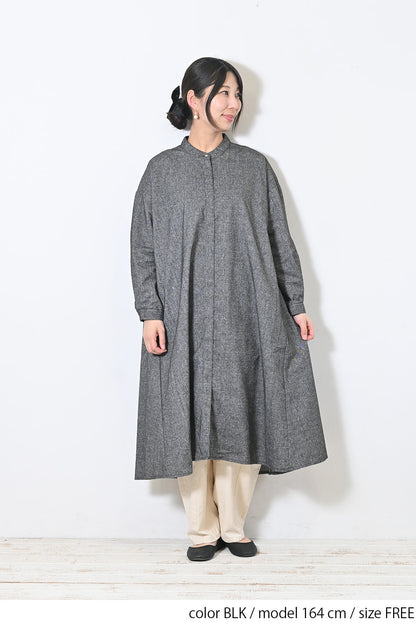 【Sorte cuff】コットンリネン起毛ワンピース