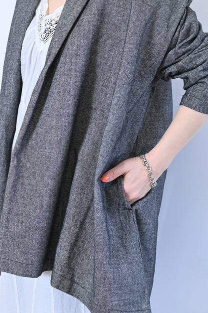 【Sorte cuff】コットンリネン起毛ガウン