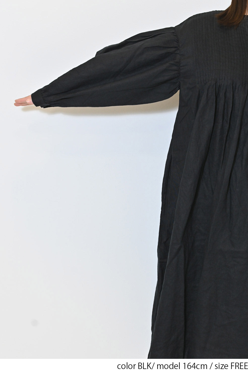 ≪SALE≫【08Mab】Linen Pintuck Dress