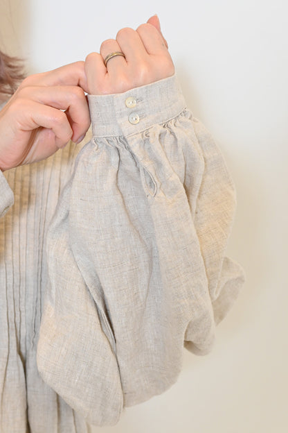 ≪SALE≫【08Mab】Linen Pintuck Dress