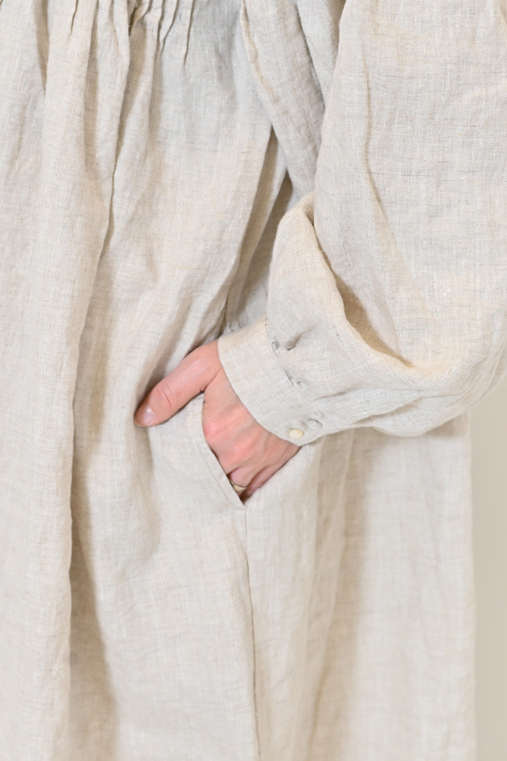 ≪SALE≫【08Mab】Linen Pintuck Dress