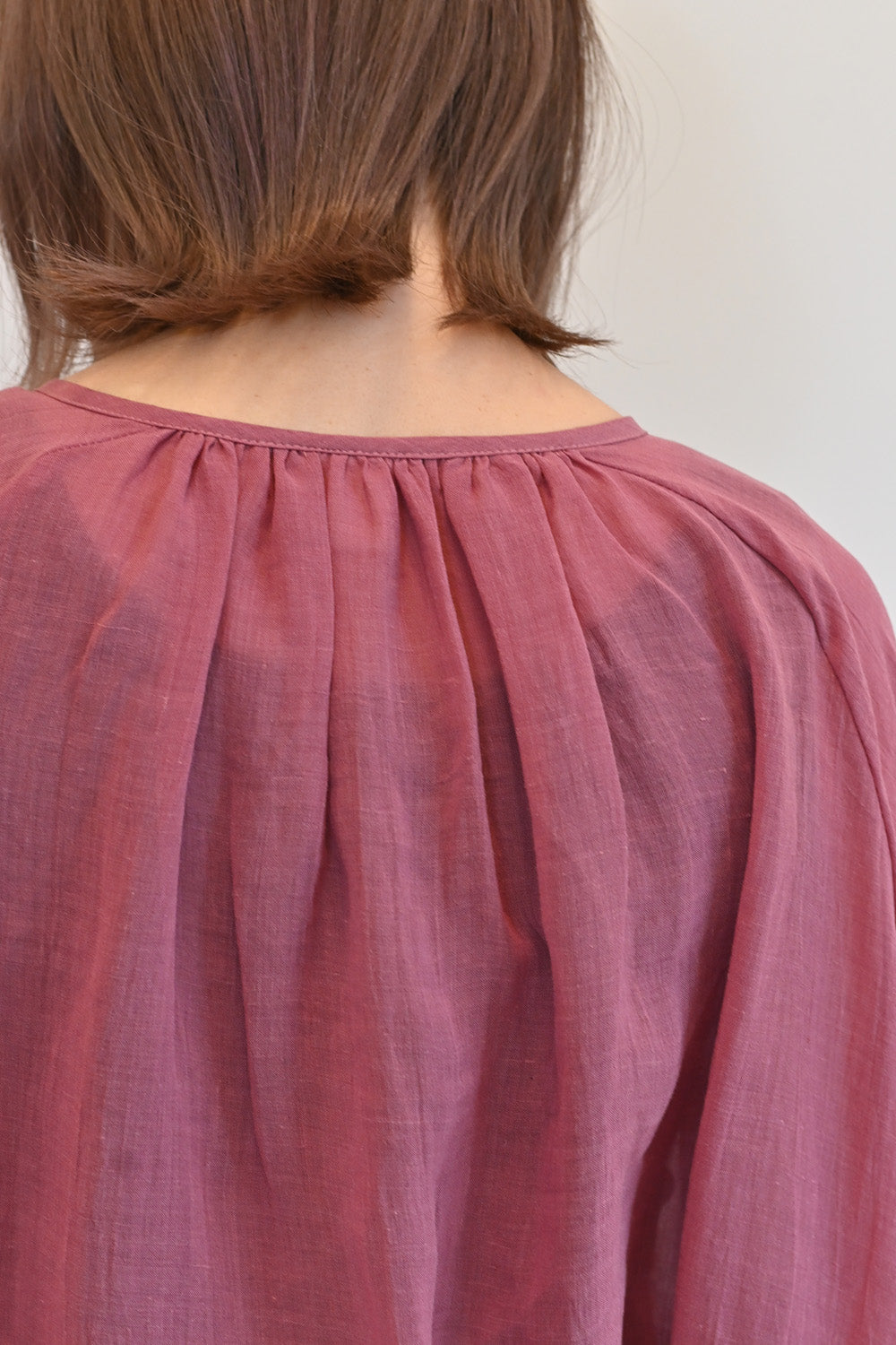 ≪SALE≫【08Mab】Ramie Crinkled Fly Front Dress