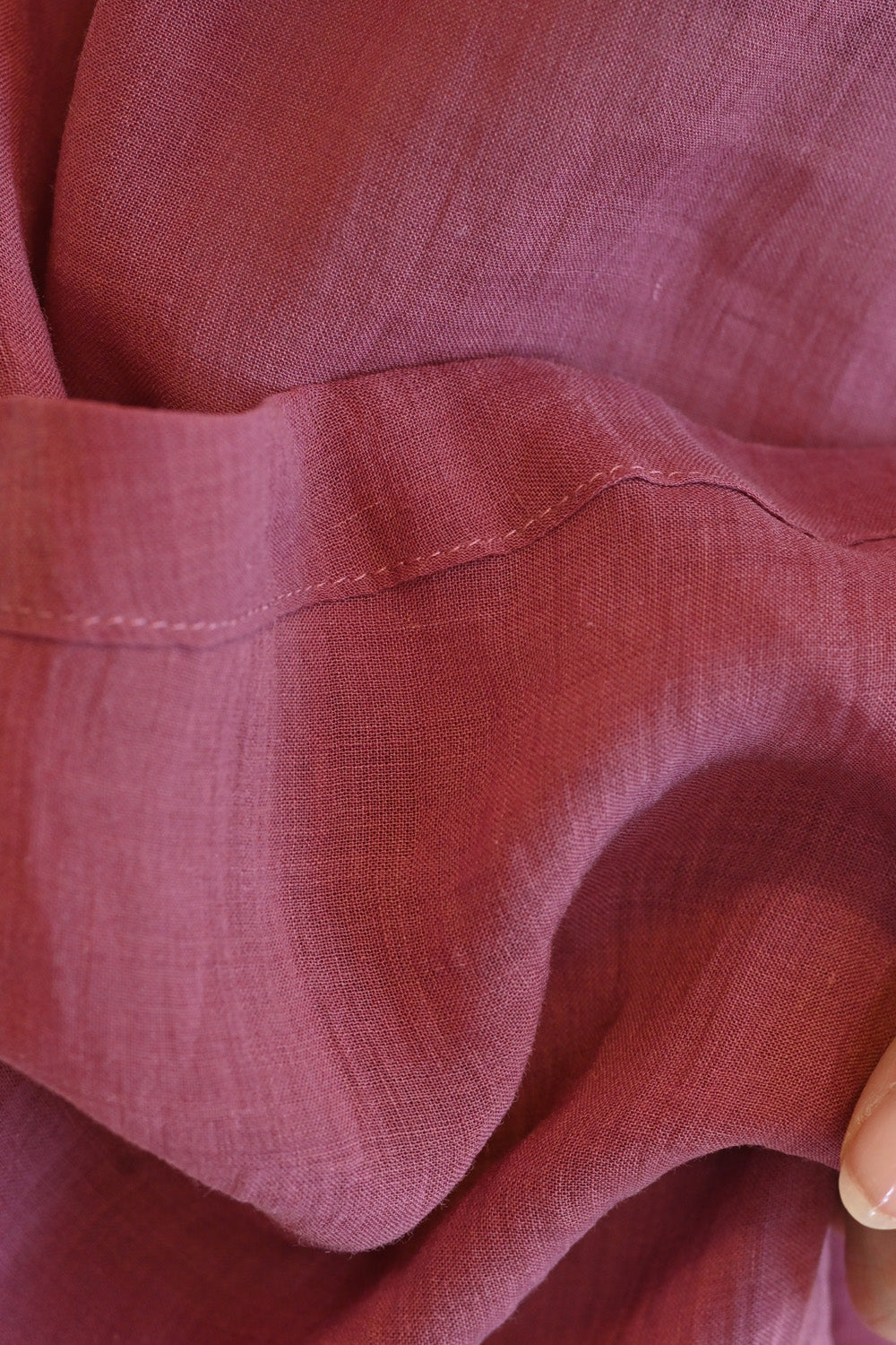 ≪SALE≫【08Mab】Ramie Crinkled Fly Front Dress