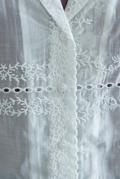 ≪SALE≫Patchwork-Style Full Embroidered Shirt Jacket