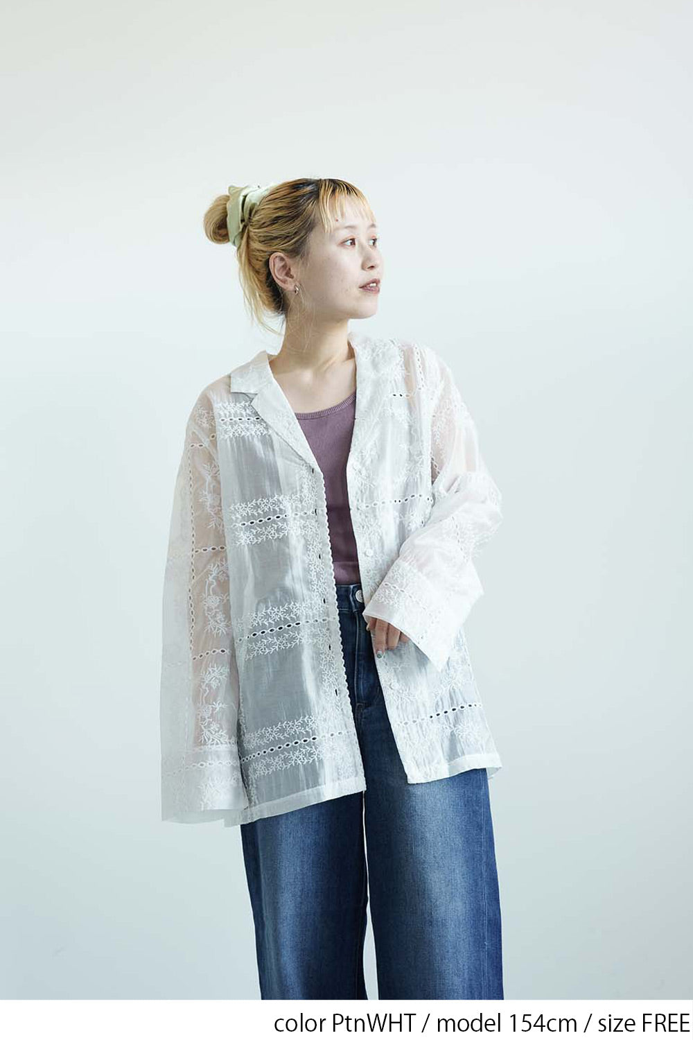 ≪SALE≫Patchwork-Style Full Embroidered Shirt Jacket