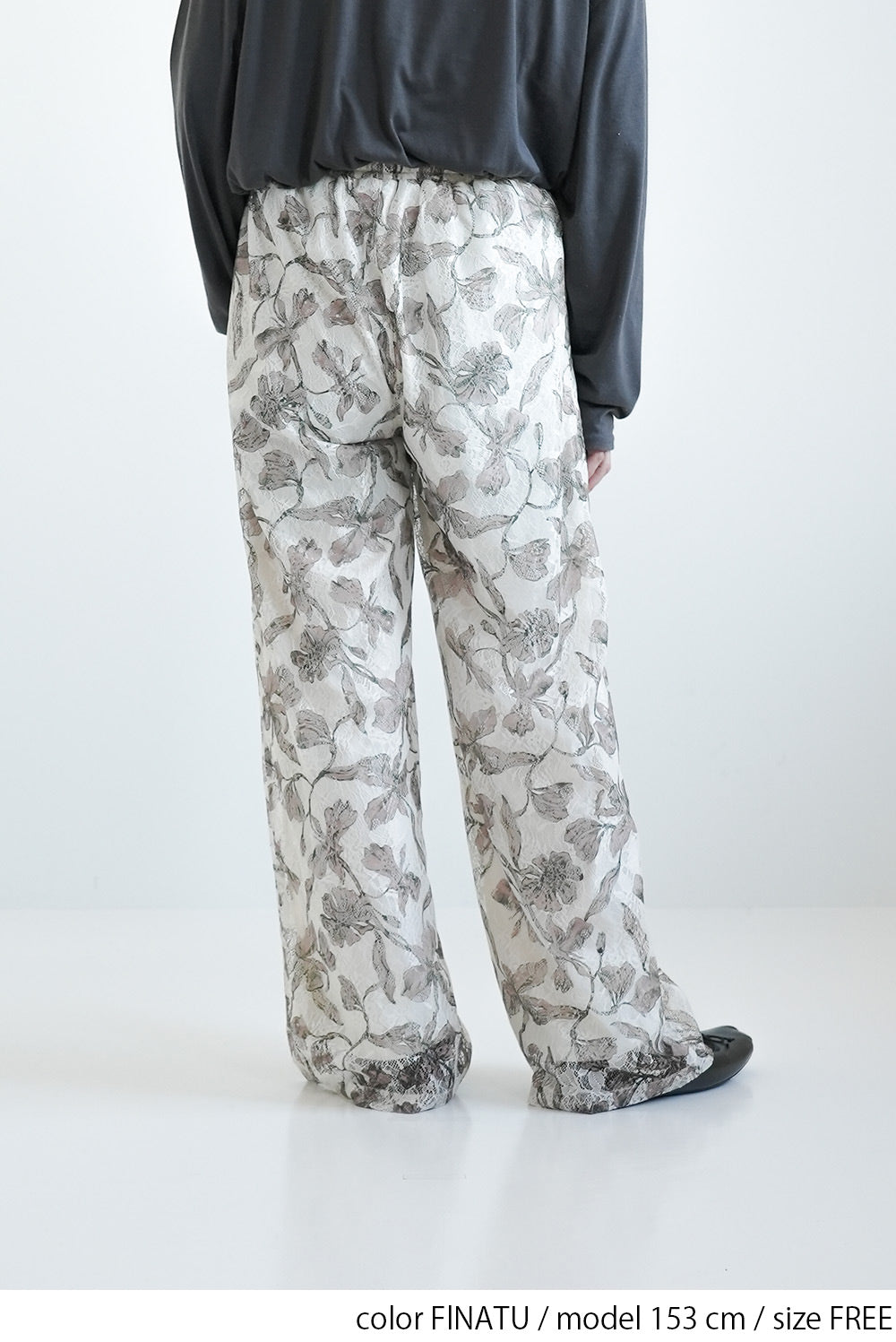 ≪SALE≫Art Floral Print Lace Pants