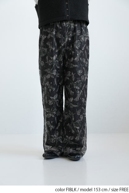 ≪SALE≫Art Floral Print Lace Pants