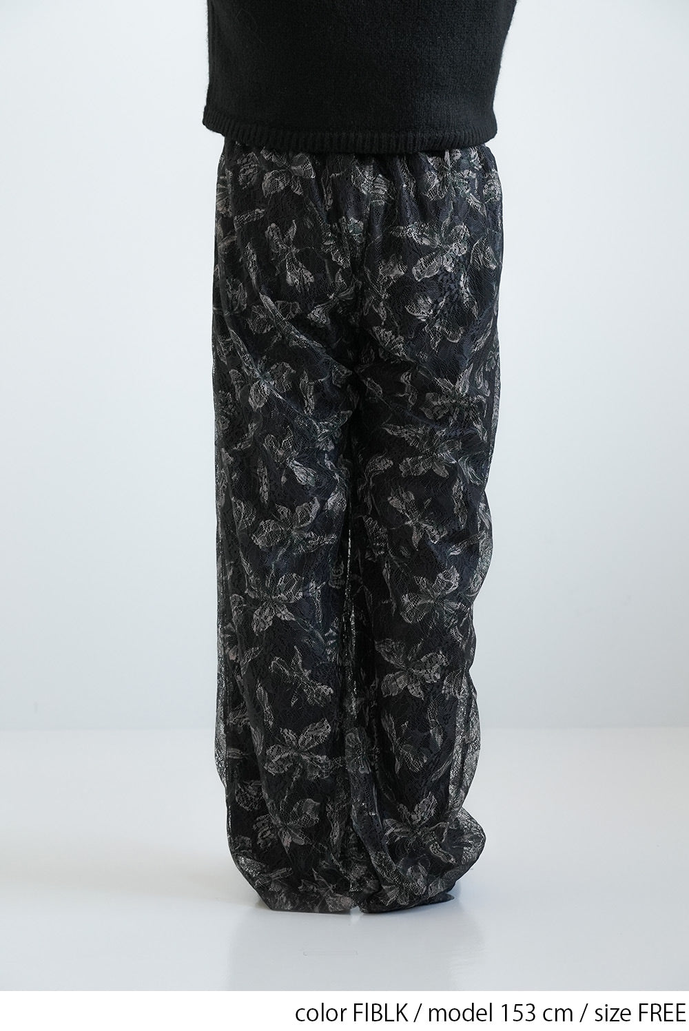 ≪SALE≫Art Floral Print Lace Pants