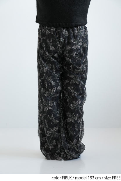 ≪SALE≫Art Floral Print Lace Pants