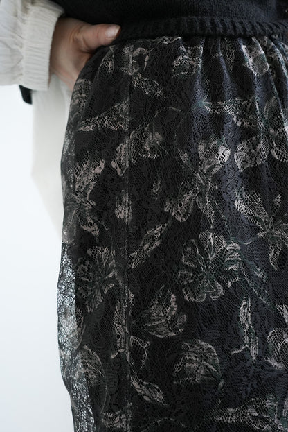 ≪SALE≫Art Floral Print Lace Pants