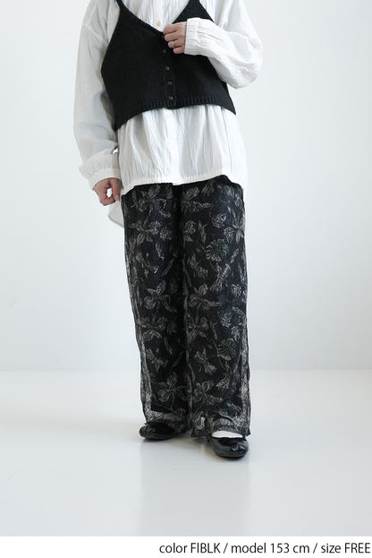 ≪SALE≫Art Floral Print Lace Pants