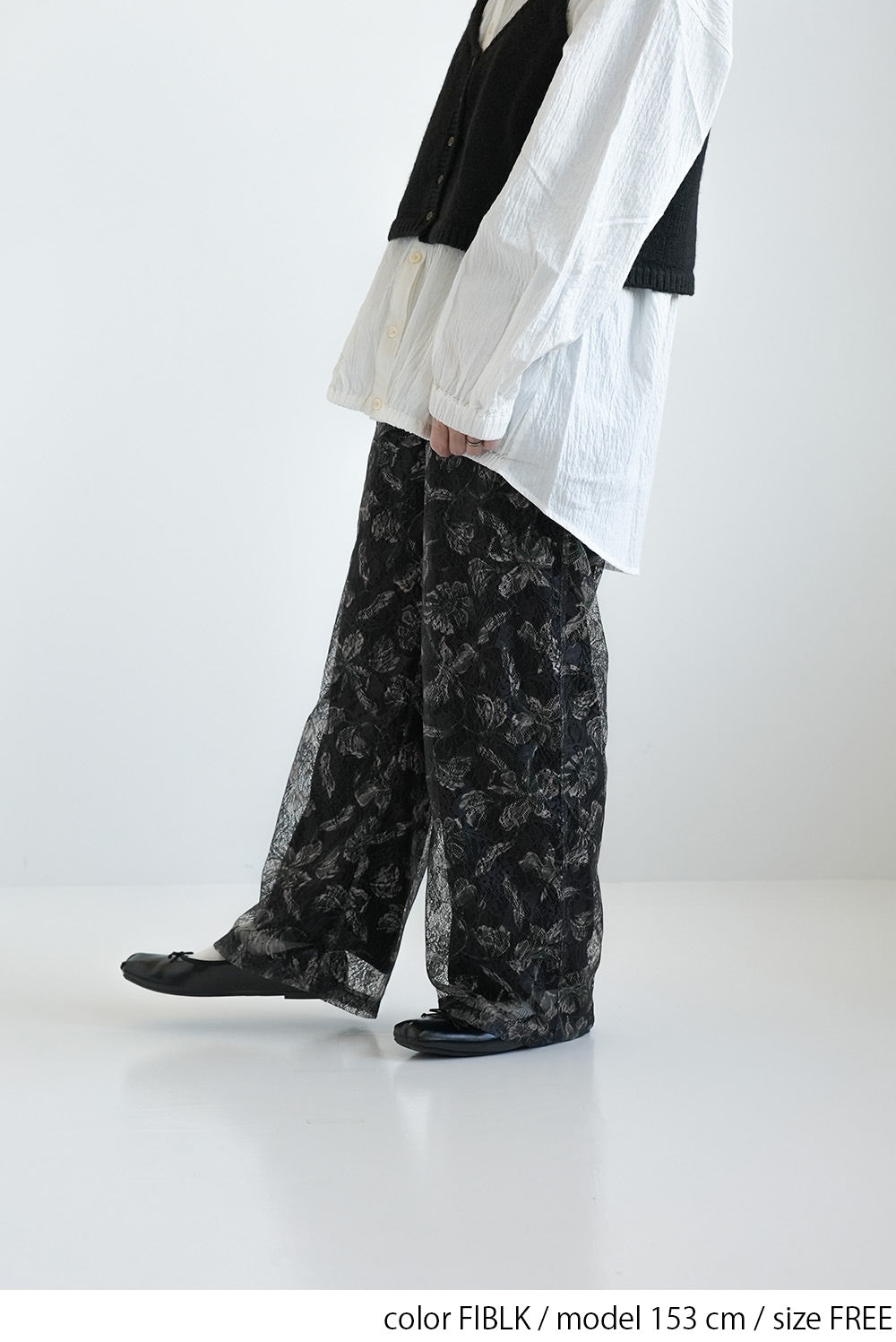 ≪SALE≫Art Floral Print Lace Pants