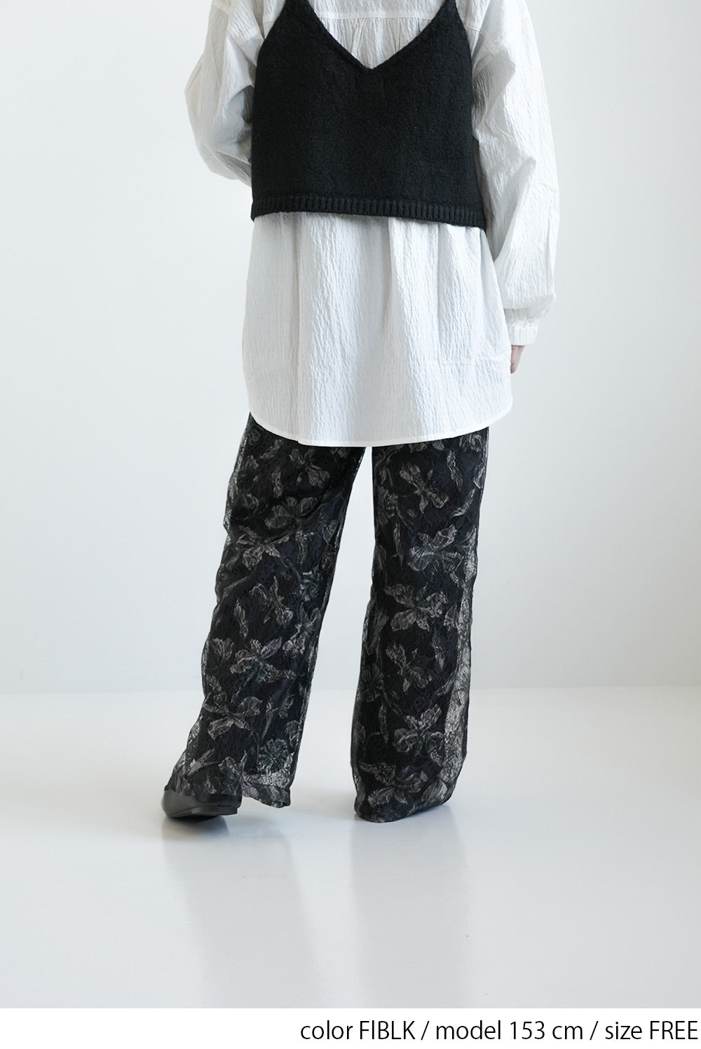 ≪SALE≫Art Floral Print Lace Pants