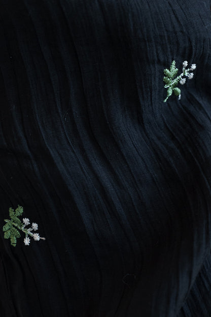 ≪SALE≫Sheer Small Flower Embroidered Loose Pants