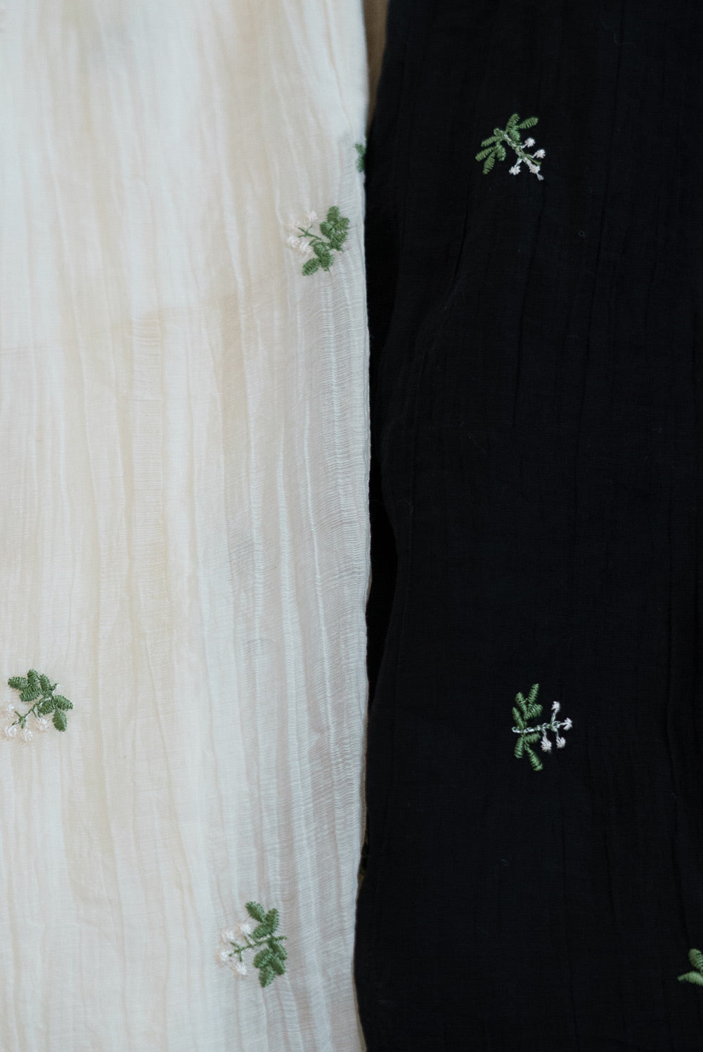 ≪SALE≫Sheer Small Flower Embroidered Loose Pants