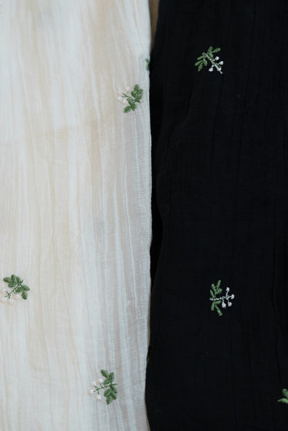 ≪SALE≫Sheer Small Flower Embroidered Loose Pants