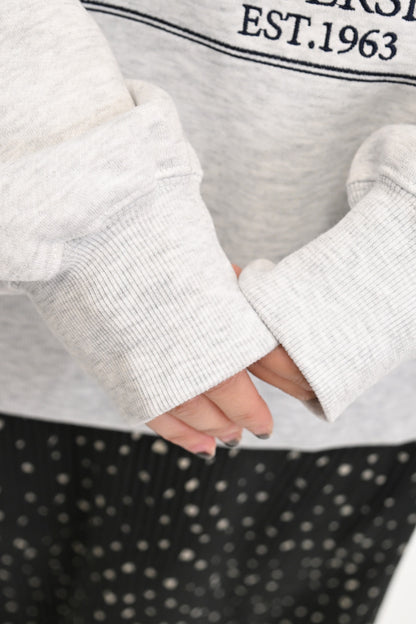 裏起毛エンブレム刺繍プルオーバー