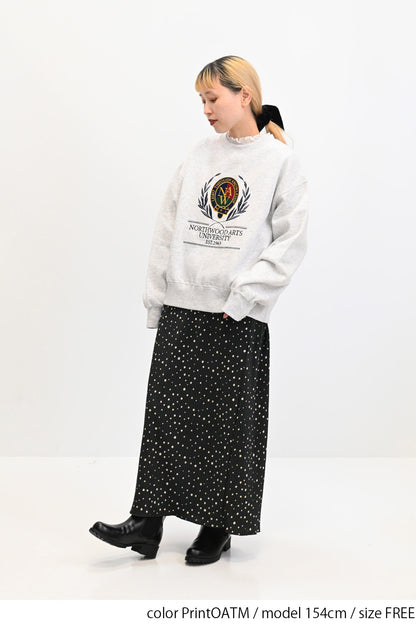 裏起毛エンブレム刺繍プルオーバー