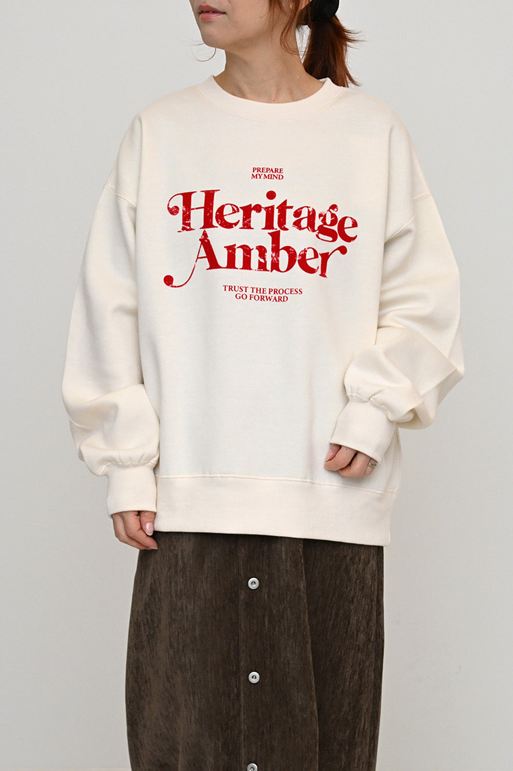 裏起毛フロッキーロゴプルオーバー
