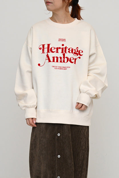 裏起毛フロッキーロゴプルオーバー
