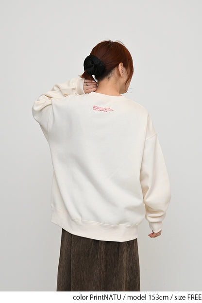 裏起毛フロッキーロゴプルオーバー