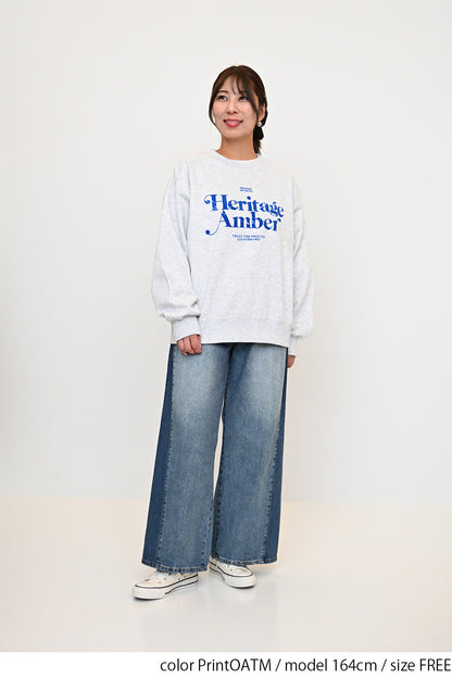 裏起毛フロッキーロゴプルオーバー