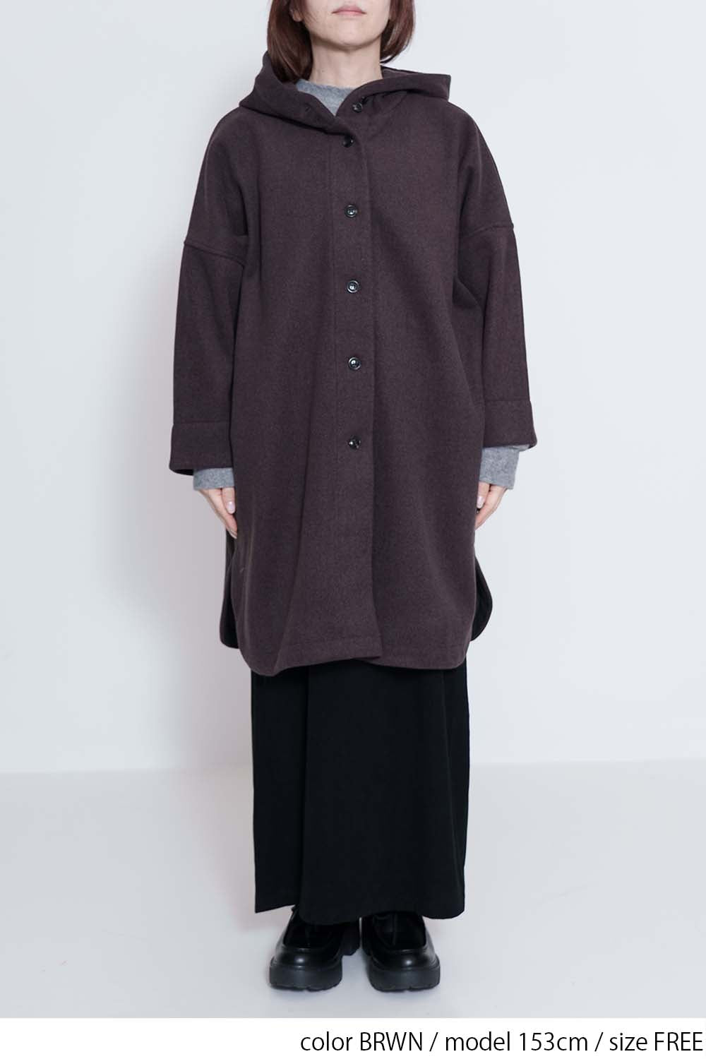 ≪SALE≫ウール混ダブルフェイスフードポンチョコート – HEART MARKET