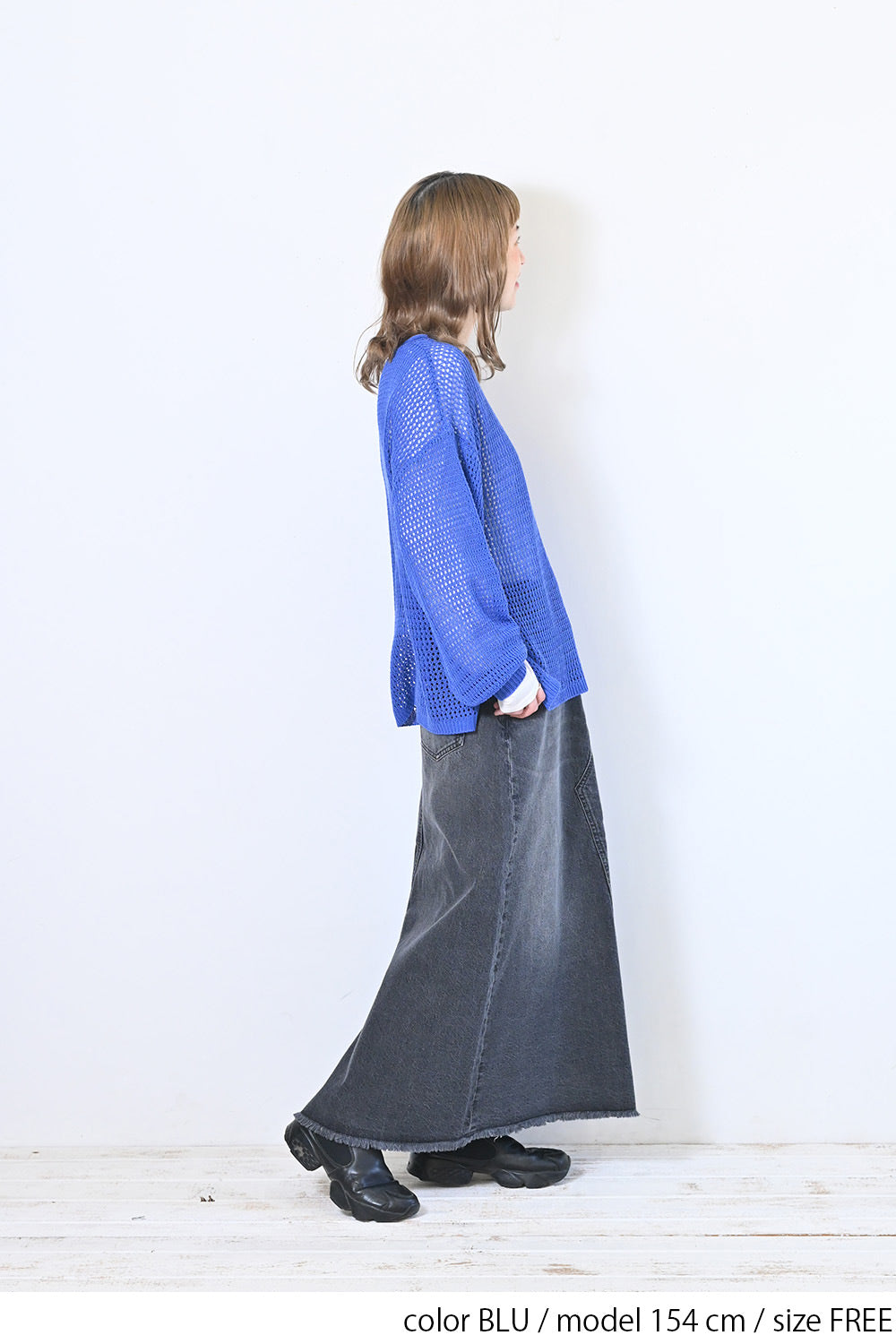 【完売色】オーガンジーぺプラムドッキングニット バターイエロー【即購入可】 ADAM ET ROPÉ FEMME(アダム エ ロペ ファム) / 【WEB限定・一部