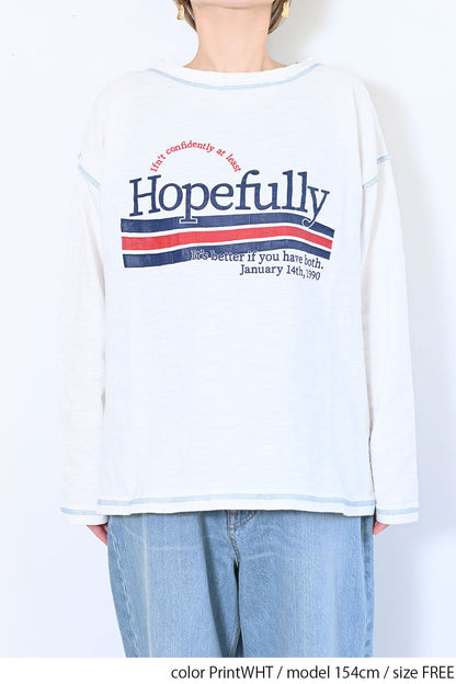 HopefullyプリントTee