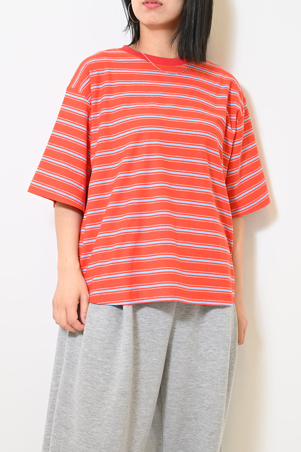 【関税込み】Thom Browne オレンジ＆ブルー ボーダー Tシャツ ≪SALE≫【GENTIL】ボーダー6分袖Tee – HEART MARKET